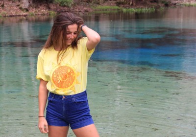 Woman Female Awesome Sun Water River Tee ATB