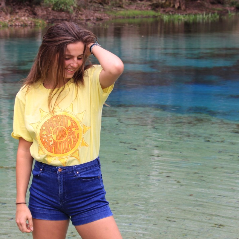 woman female awesome sun water river tee atb4297