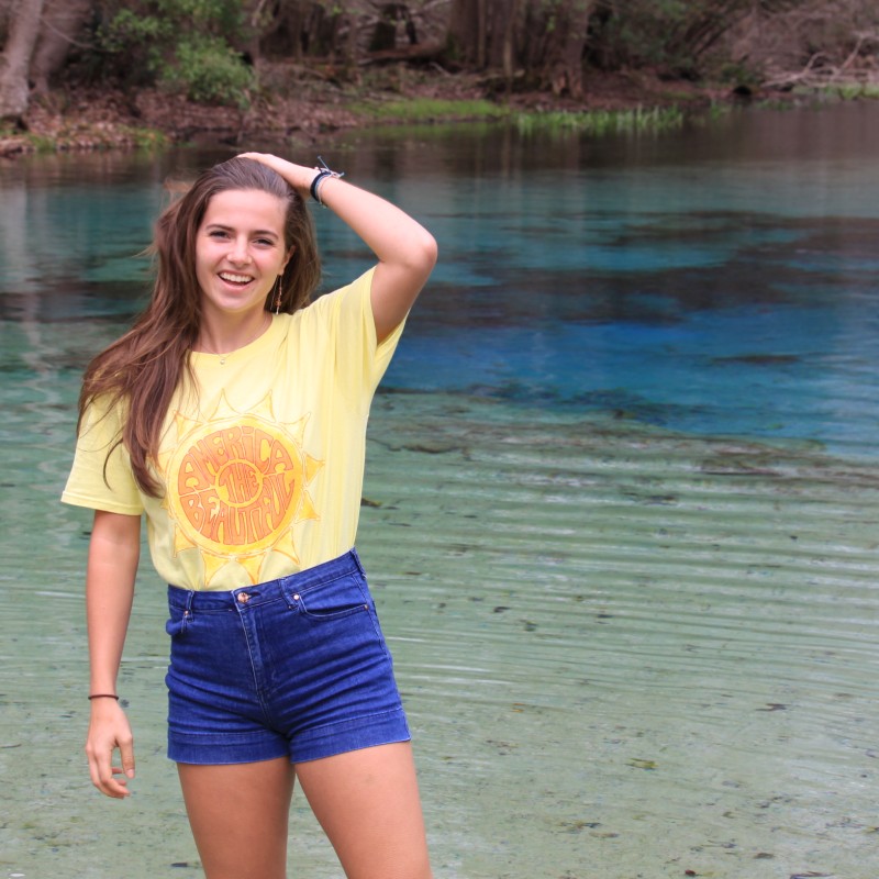 woman female awesome sun water river tee atb6252