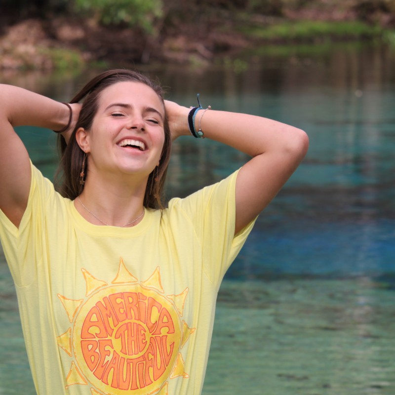 woman female awesome sun water river tee atb6269