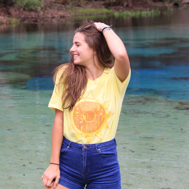 woman female awesome sun water river tee atb6287