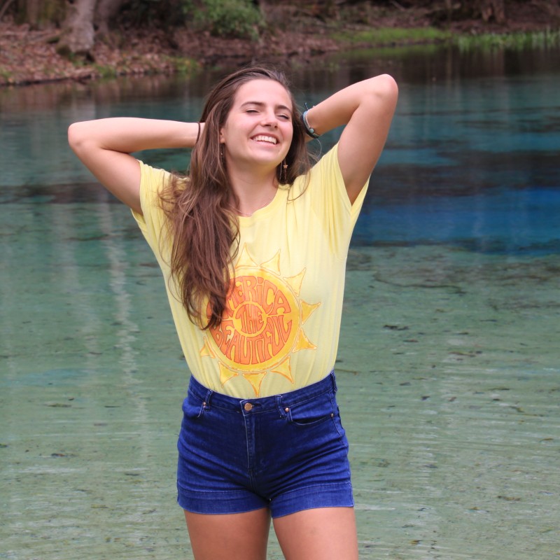 woman female awesome sun water river tee atb6295