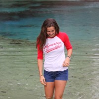 woman female raglan red atb6509