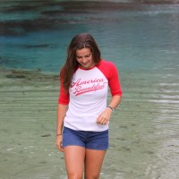 woman female raglan red atb6510