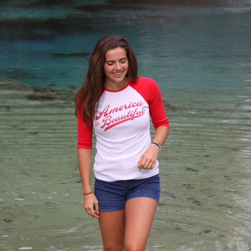 woman female raglan red atb6511