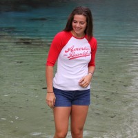 woman female raglan red atb6515