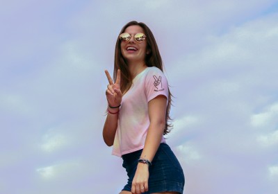 Woman Female Tie-Dye Peace Sign ATB