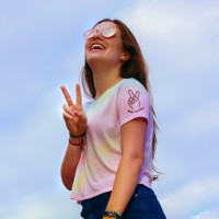 woman female tie dye peace sign atb0139b fave