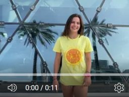 Woman female awesome sun tee b-roll urban 3731